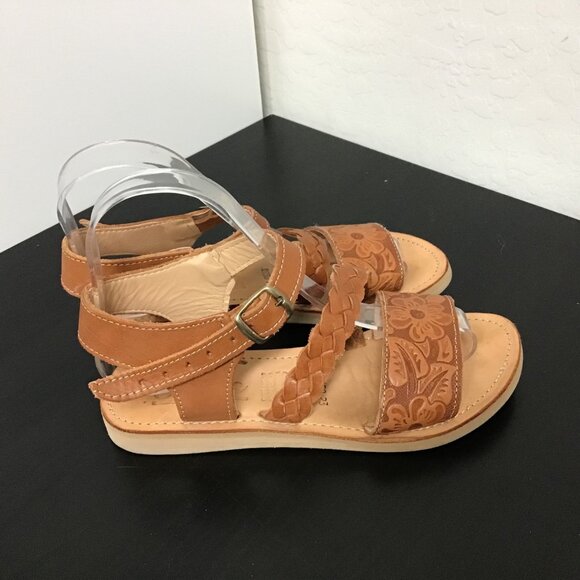 Cucos Girls Leather Sandals Braided Strap Adjustable Buckle Size 4Y (Approx) - Picture 6 of 14